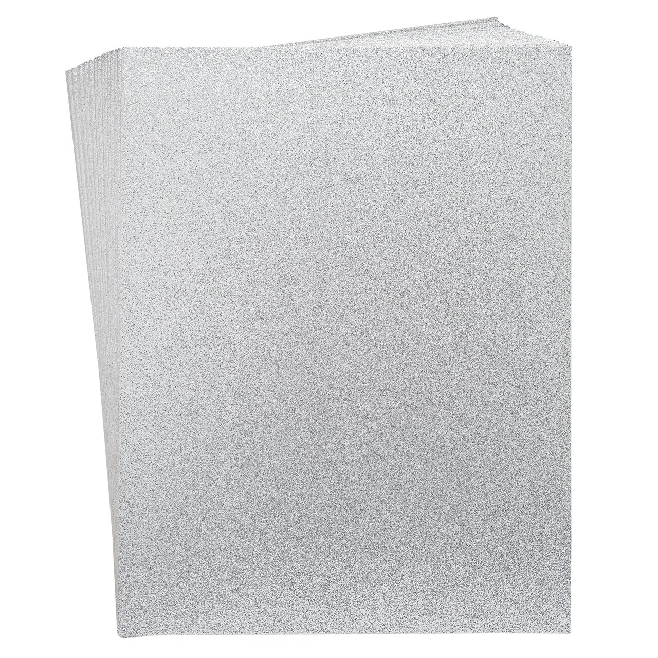 30 Sheets Silver Glitter Cardstock Paper for DIY Crafts, Card Making, Invitations, Double-Sided, 300gsm (8.5 x 11 In)